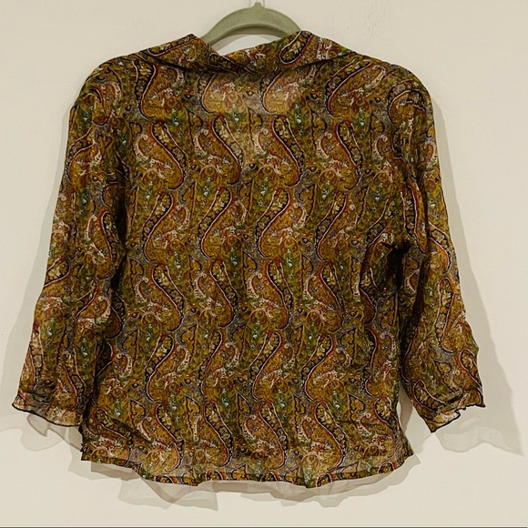 Johnny Was Y2K 100% Silk Floral Paisley Slip Dress Set - Picture 11 of 16